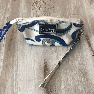 Vera Bradley mediterranean blue small wristlet